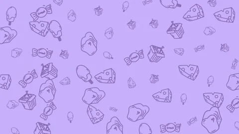 Animation Food Seamless Pattern 06 Stock Footage 320091073