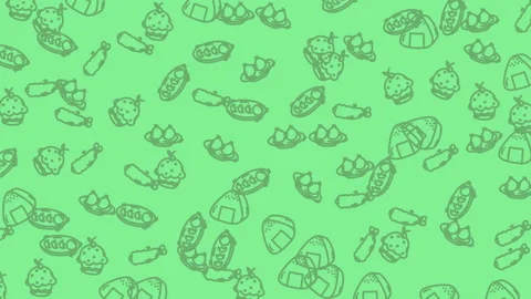 Animation Food Seamless Pattern 09 Stock Footage 320091136