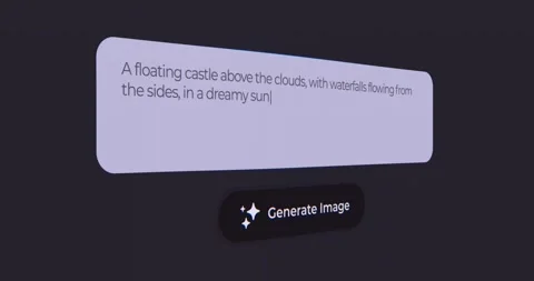 Animation form for generate image using artificial intelligence Stock Footage 314476111