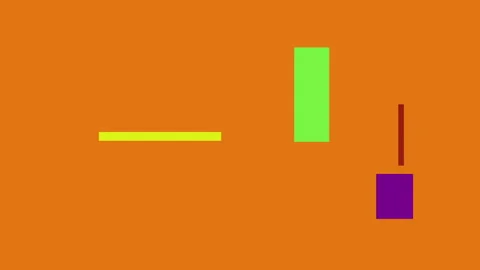 Animation of four rectangles with various transformations Video stock 146998753