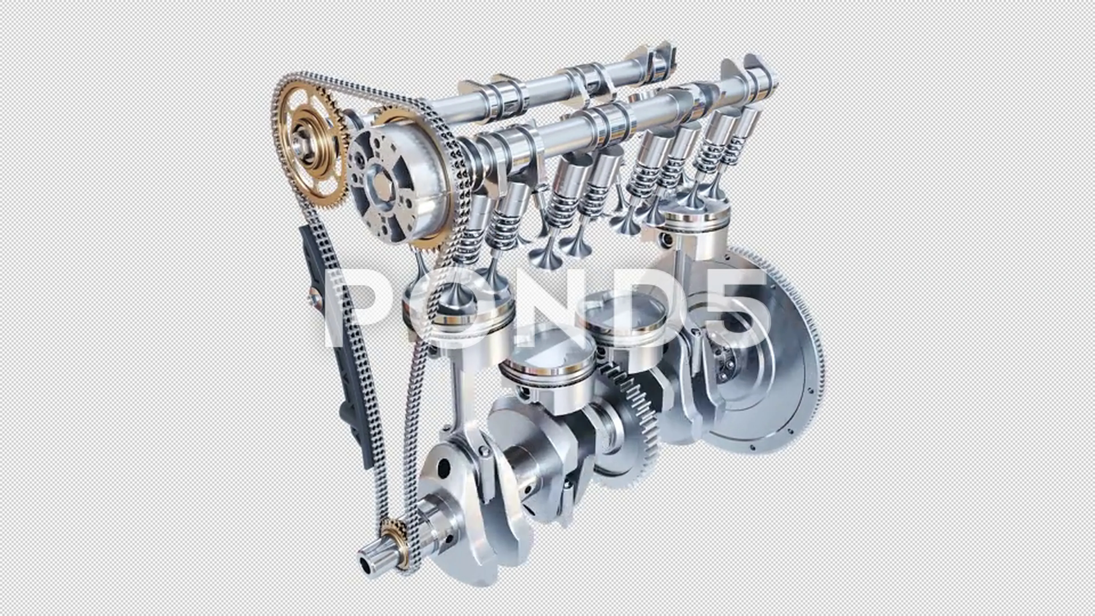 Animation of four stroke internal combus... | Stock Video | Pond5
