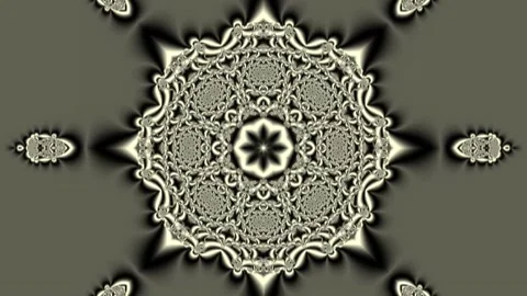 Animation of a fractal abstract pattern in black and white Stock Footage 149395116