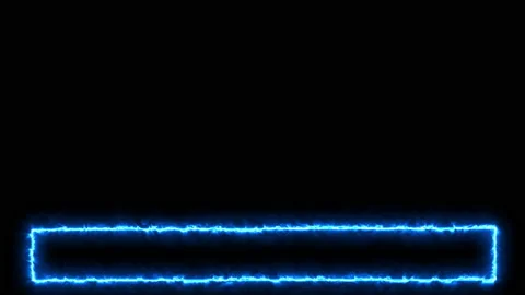 Animation of a frame for captions and ads of running lines neon light blue in th Stock Footage 223375813