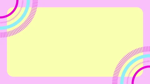 Animation Frame Moving Circle Yellow and Pink Stock Footage 240794655
