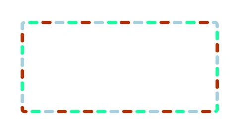 Animation frame of various moving geometric color shapes on a white background Stockbeeldmateriaal 148326254