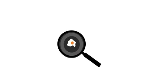 Animation of fried eggs. Animation on a white background. Stock-Footage 341701204