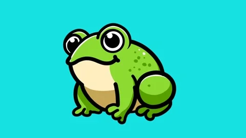 Animation of a frog sitting and breathing Stock Footage 328059327