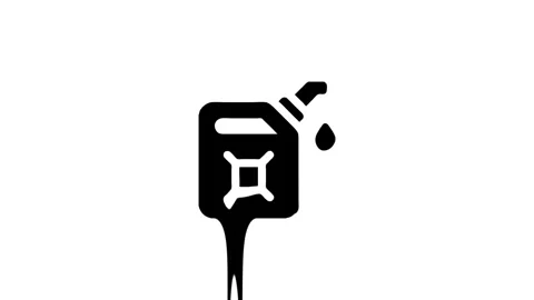 Animation of fuel flowing from jerrycan Video stock 327761676