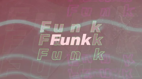 Animation of funk text on colourful background Stock Footage 157180879
