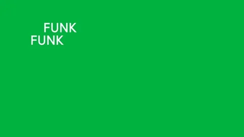 Animation of funk text in white, repeated, with blue shapes, on transparent Stock Footage 318124288