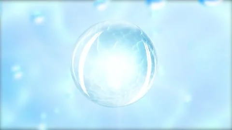 Animation. The fusion of liquid bubbles makes a special drop.  Video stock 280021472