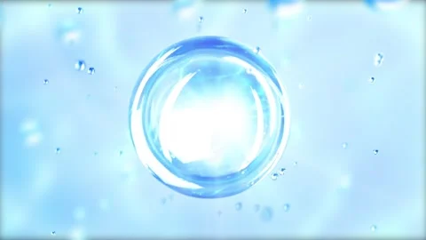 Animation. The fusion of liquid bubbles makes a special drop. Stock-Footage 280920627