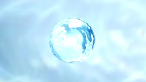 Animation. The fusion of liquid bubbles makes a special drop.  Stock-Footage 281219892