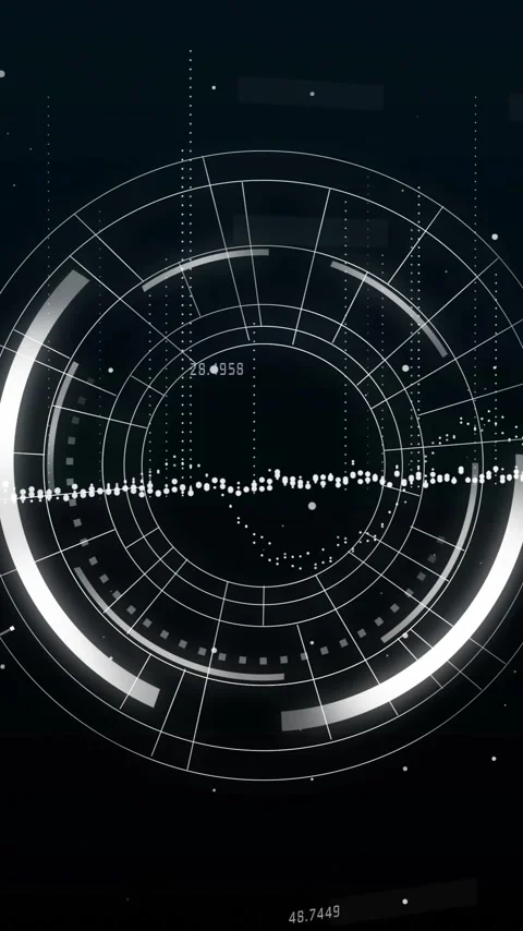 Animation of futuristic digital interface with circular graphs in school setting Stock Footage 344404336