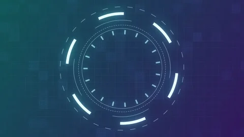 Animation of futuristic HUD user interface. Abstract technology background Video stock 217989409