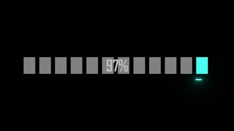 Animation of Futuristic Loading Transfer Upload Progress loading bar Vídeos de archivo 252245333
