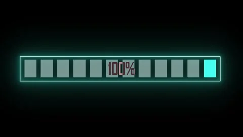 Animation of Futuristic Loading Transfer Upload Progress loading bar Stock Footage 252245334