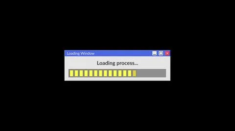 Animation of Futuristic Loading Transfer Upload Progress loading bar. System イラスト素材