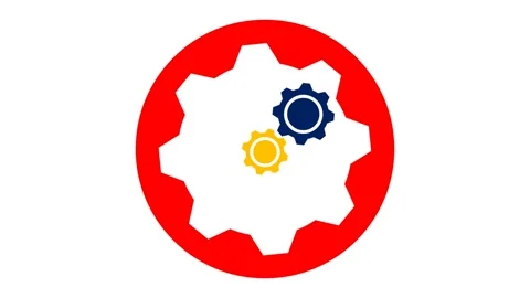 Animation of gear blocks rotating in different directions Stock Footage 150190611