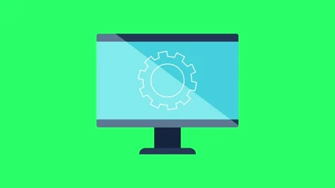 Animation gear drawing on green screen. Stock Footage 277789114