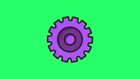 Animation gear on green background. Stock Footage 238975725