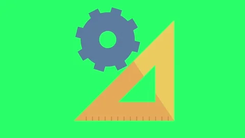Animation gear on green screen. Stock Footage 277789086