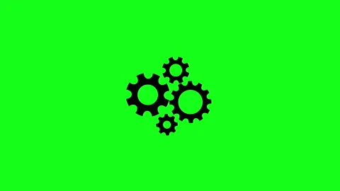 Animation of gears rotation loading waiting in progress Stock Footage 260501856