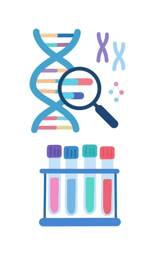 Animation genetic screening process with DNA analysis and laboratory science Stock-Footage 346373919
