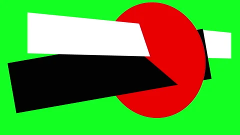 Animation of geometric 2d shapes Stock Footage 138310908