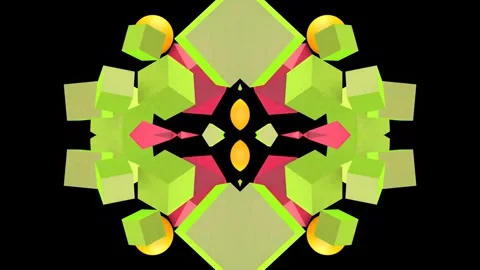 Animation of geometric colored shapes . Stock Footage 274580954