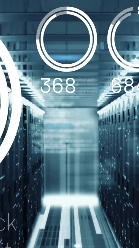 Animation of geometric shapes and rotating in network of connections over data Stock Footage 342009593