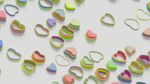 Animation of geometric shapes moving in a chaotic manner Stock-Footage 265734338