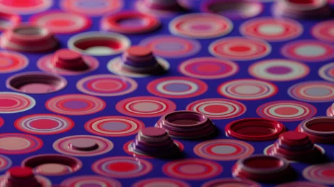 Animation of geometric shapes moving in a chaotic manner Stock-Footage 265734358