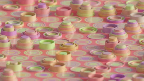 Animation of geometric shapes moving in a chaotic manner Stock-Footage 265734472