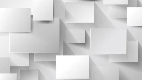 Animation geometric white square moving surface. Stock Footage 133648932