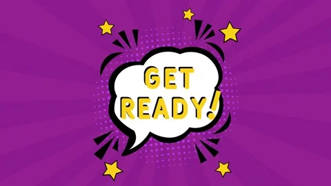 Animation. Get ready!  text Stock Footage 161451729
