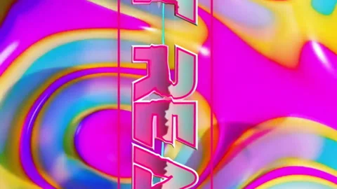 Animation of get ready text over colourful liquid background Stock Footage 315432627