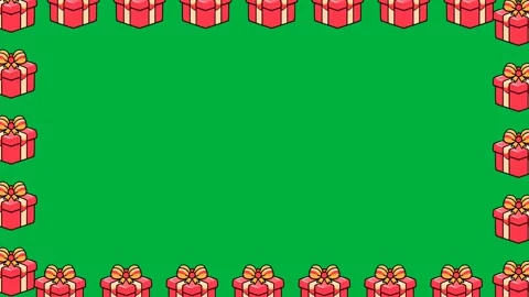 Animation of the gift box moving around the side of the green screen Stock Footage 319872579