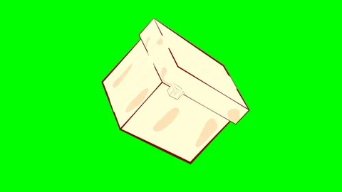 Animation gift on a green background Stock Footage 101459932