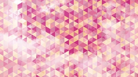 Animation in girly colors with triangles and clouds in timelapse in background Stock Footage 50525912