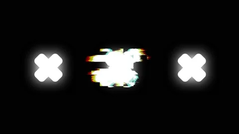 Animation - glitch cross mark X modern background. Stock Footage 142790872