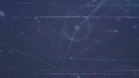 Animation of glitch effect over network of connections against blue background Stock Footage 328466122