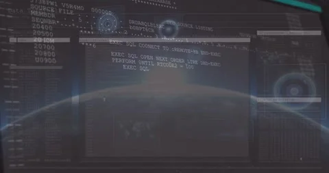 Animation of glitch over statistics and data processing Stock Footage 328933854