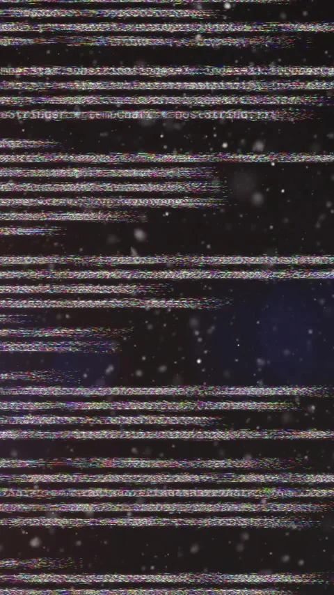 Animation of glitching data processing over bokeh spotlights and white lights on Stock Footage 319925996