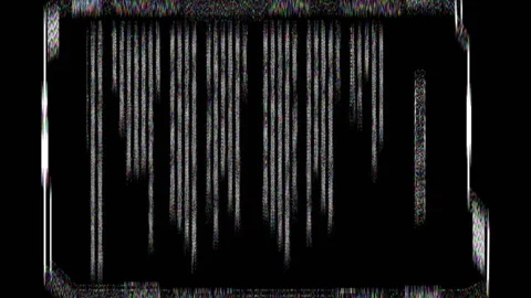 Animation of glitching interface with collecting data text, processing on black Stock Footage 312490111