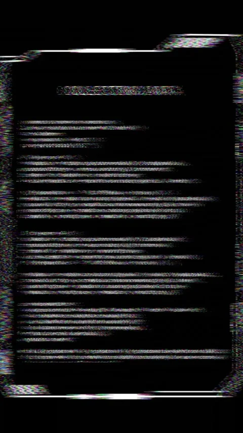 Animation of glitching interface with collecting data text, processing on black Stock Footage 319925993
