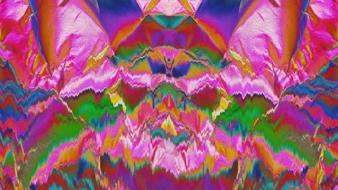 Animation of a glitching screen with abstract colorful elements. VJ footage. Stock Footage 262370398