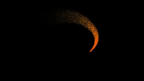 Animation of glitter, light and star with flying in circle concept. Orange .. Stock-Footage 333168237