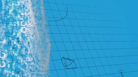 Animation of glitter, math formulas and ... | Stock Video | Pond5