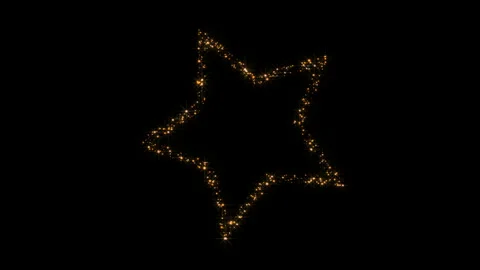 Animation of glittering particles form a Star Shape Stock Footage 171000668